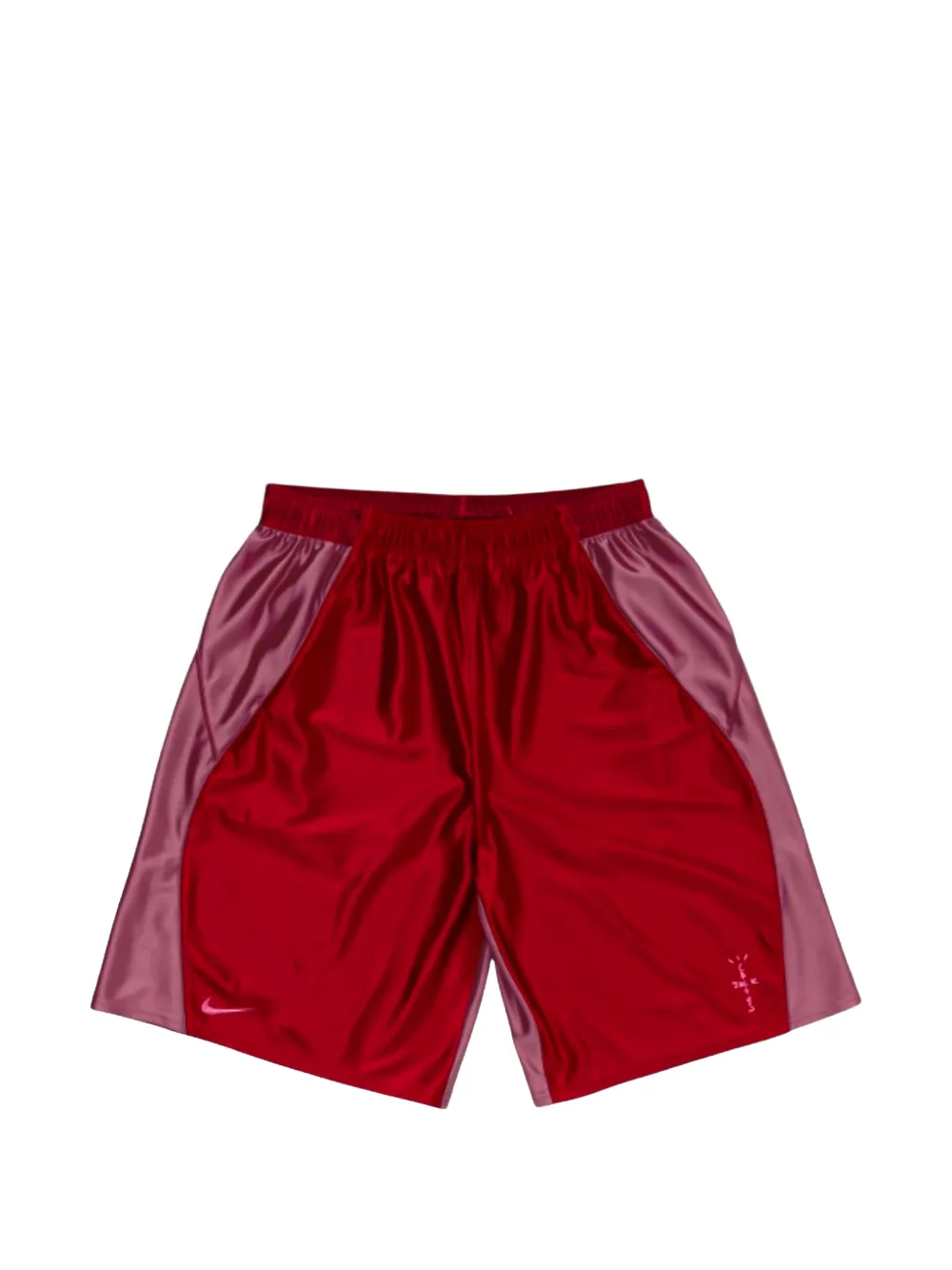 Travis Scott x Nike logo-embroidered basketball shorts - Rosso