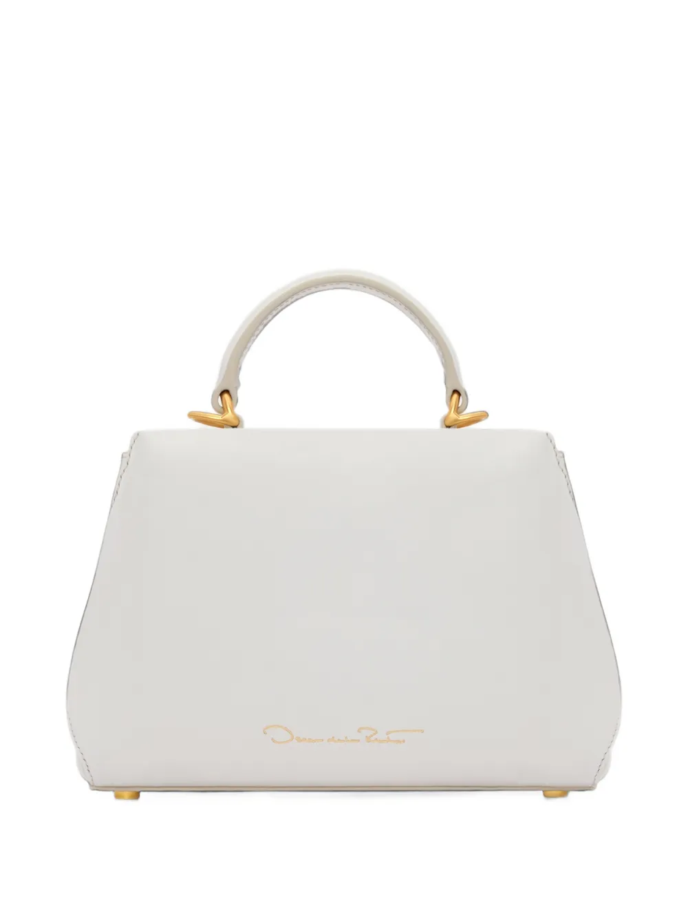 Oscar de la Renta Poppy leren mini-crossbodytas met bloemen-print Wit