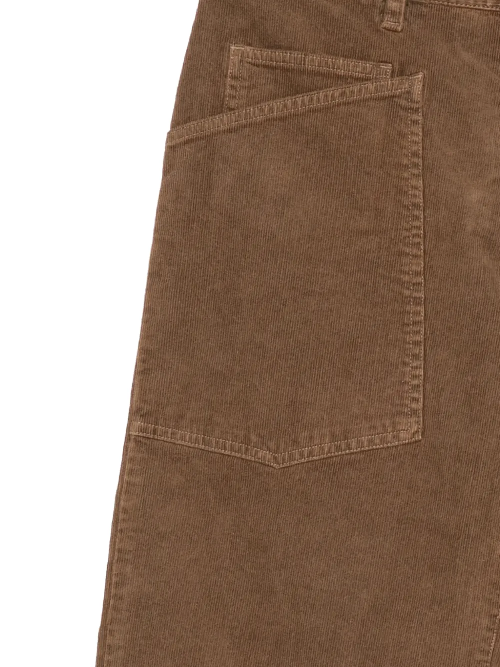 Nili Lotan Ribfluwelen broek met opgestikte zak Bruin