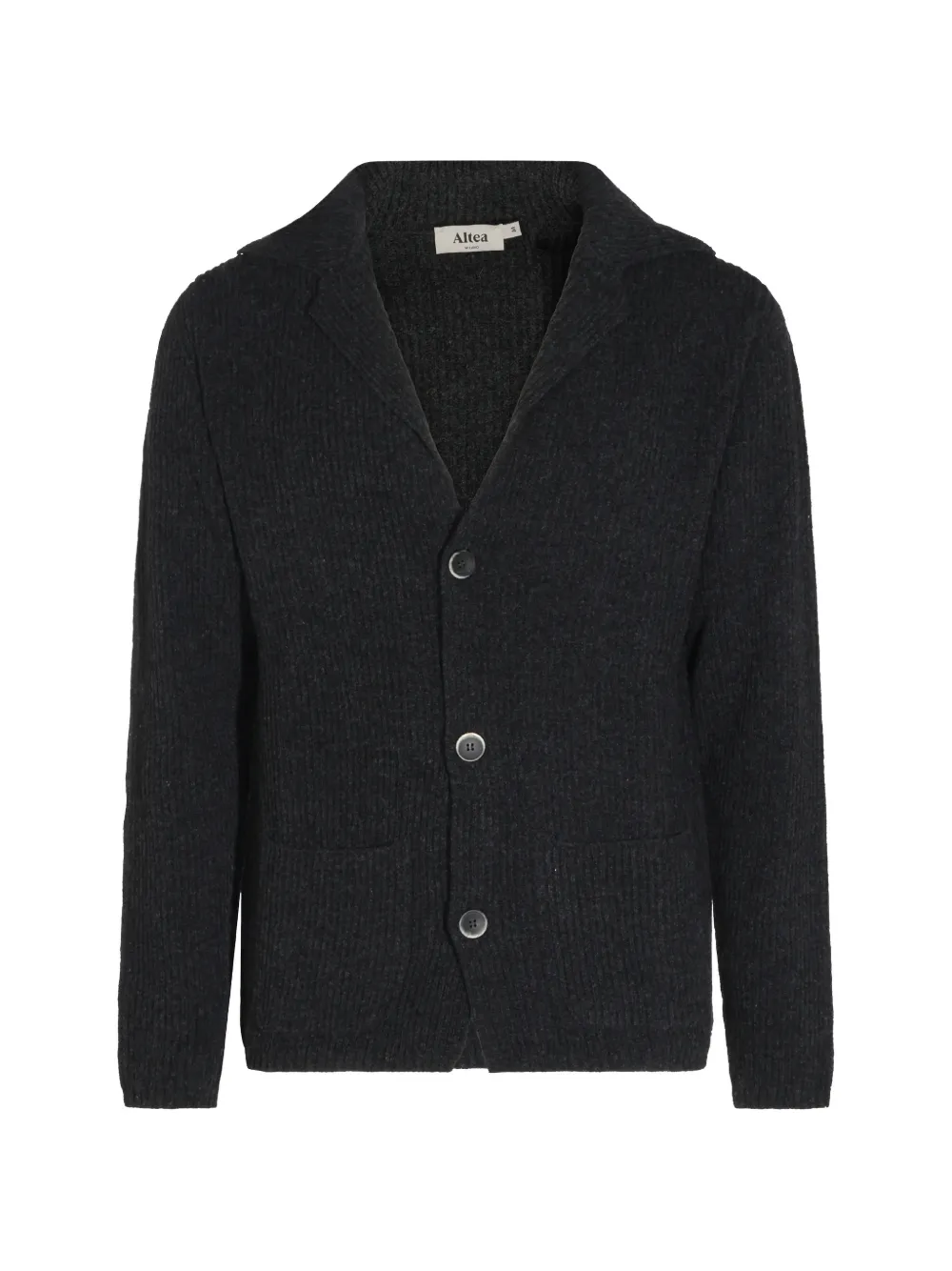 Altea ribbed-knit notched-lapel cardigan - Grey
