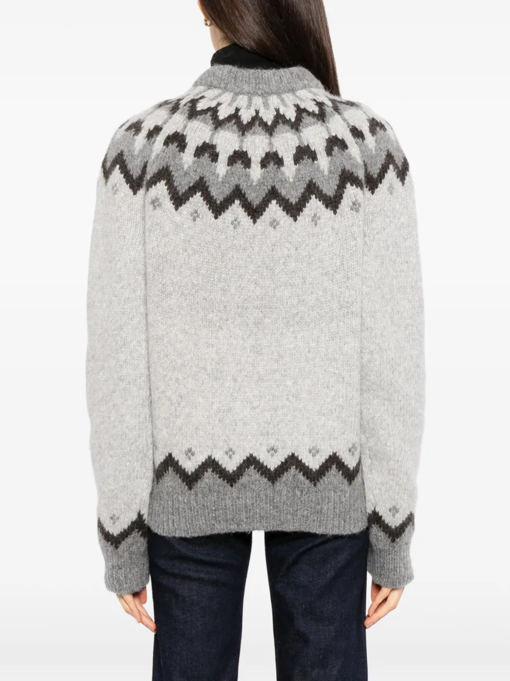 Nili Lotan Fair Isle sweater Grijs