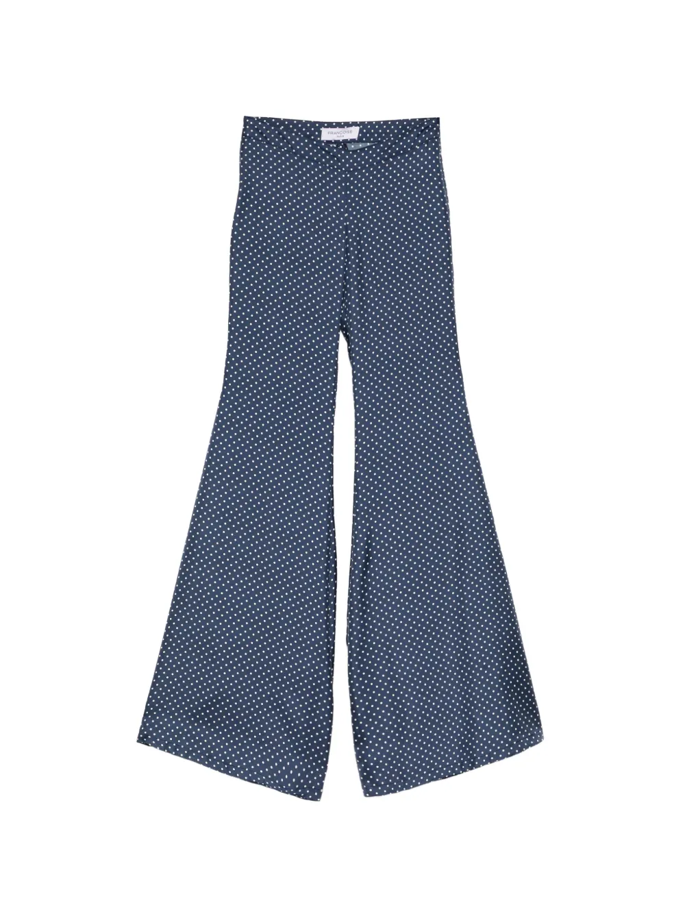 Francoise Pinton Paris polka-dot flared trousers Blauw