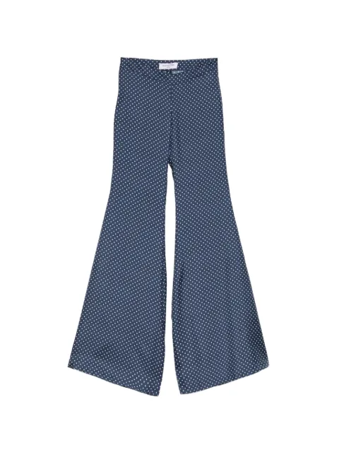 Francoise Pinton - Paris polka-dot flared trousers