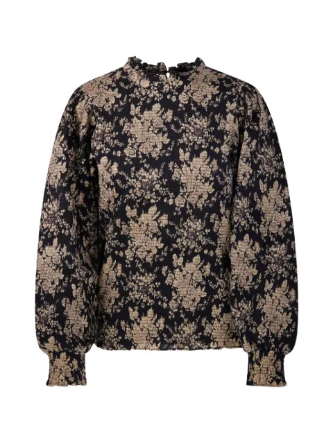 Antik Batik floral-print smocked blouse