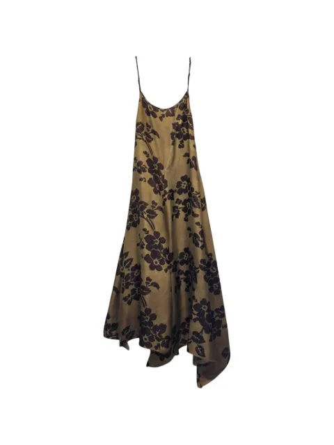 Uma Wang floral-print asymmetric-hem dress