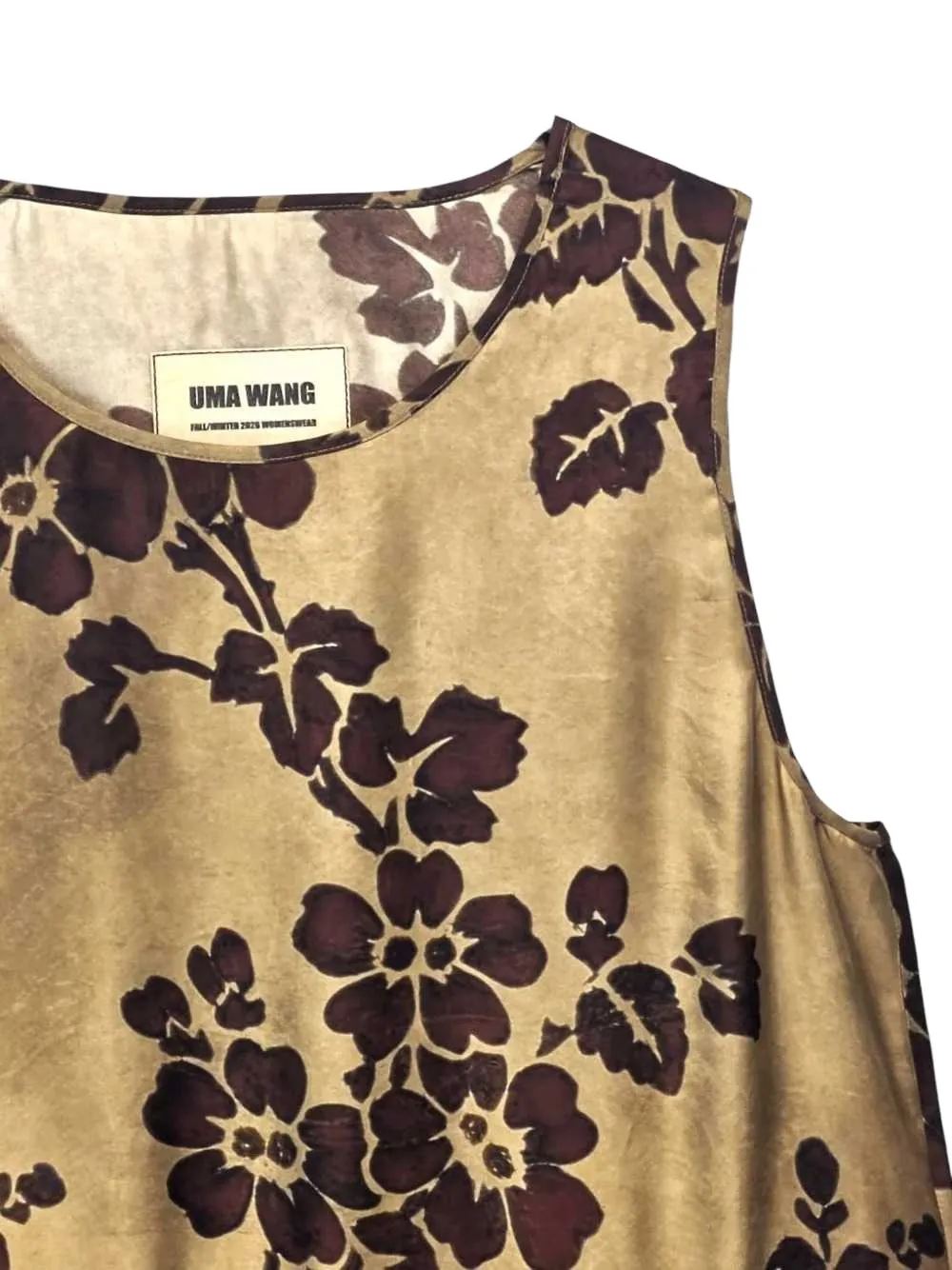 Uma Wang Ardal floral-print dress Beige