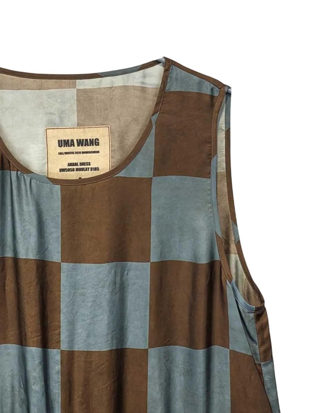 Uma Wang Ardal checkered dress Bruin