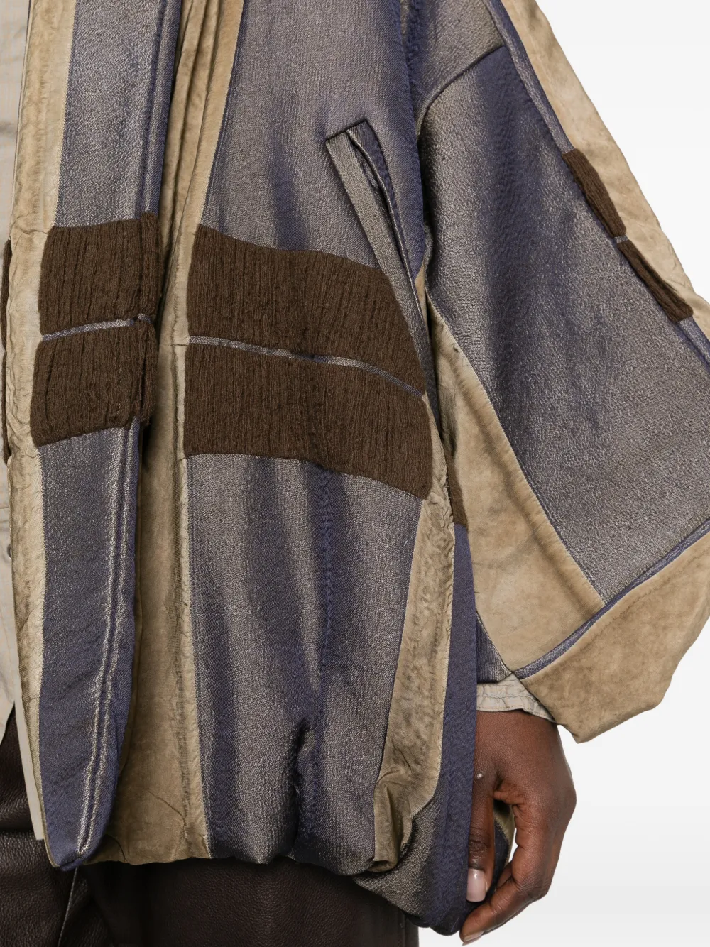 Uma Wang striped panelled jacket Bruin