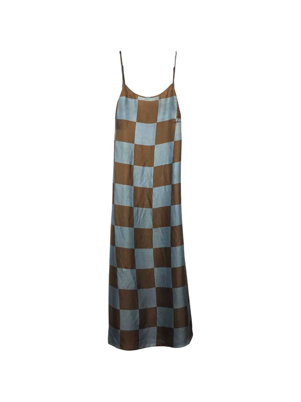 Uma Wang check-print dress - Braun