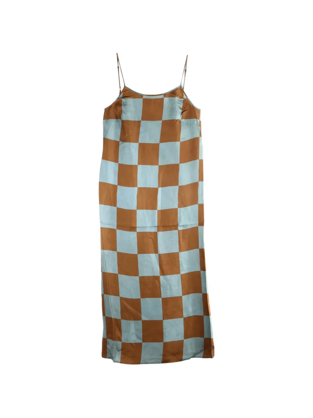 Uma Wang check-print dress - Marrone