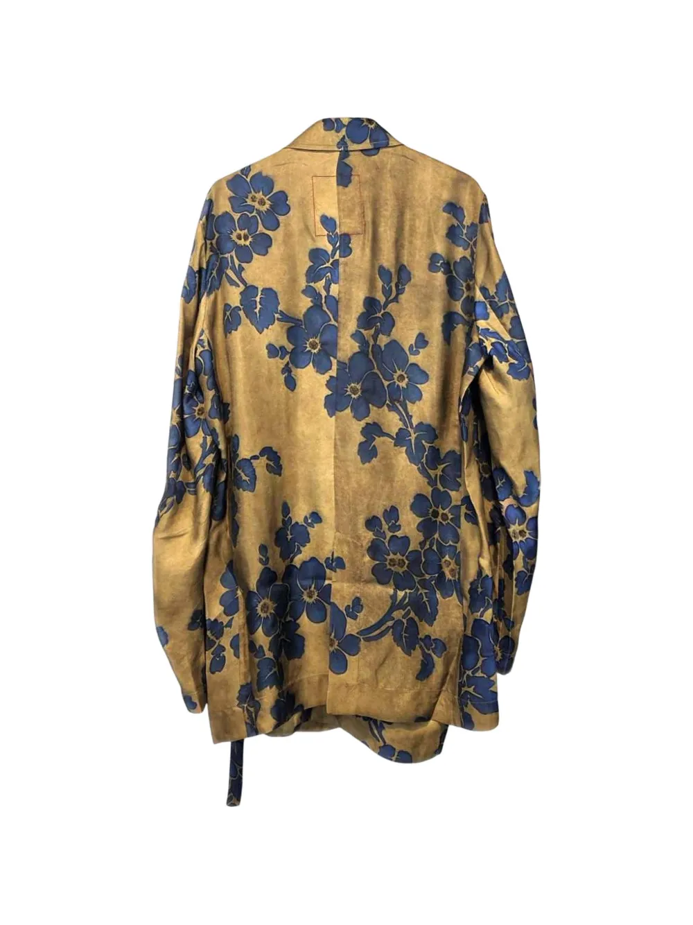 Uma Wang floral-print tie-fastening blazer Beige