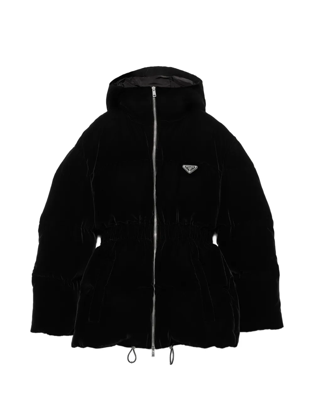 Prada velvet down jacket - Black