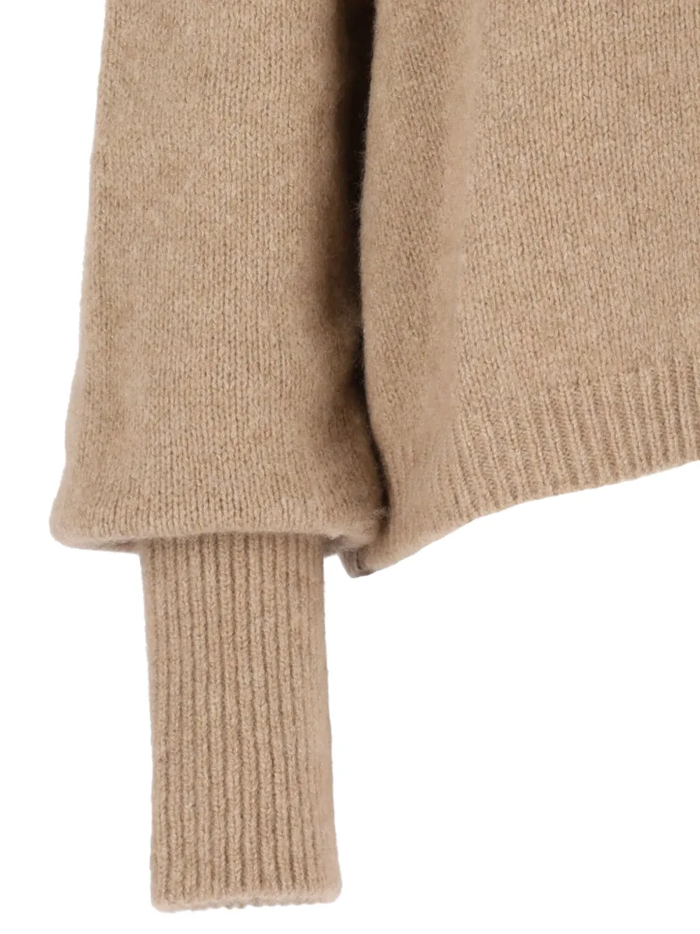 Dusan mock-neck kimono-sleeve sweater Beige