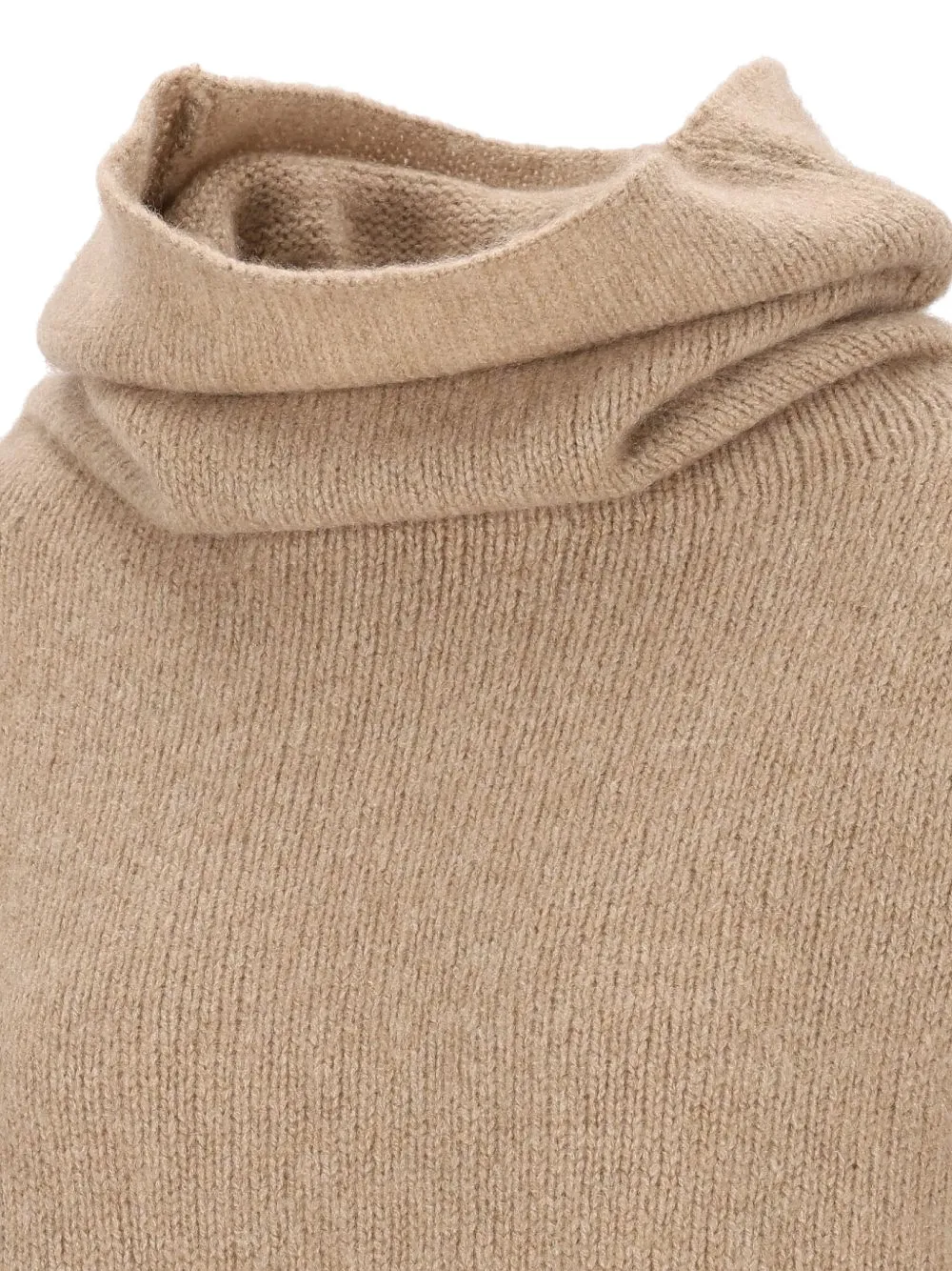 Dusan mock-neck kimono-sleeve sweater Beige