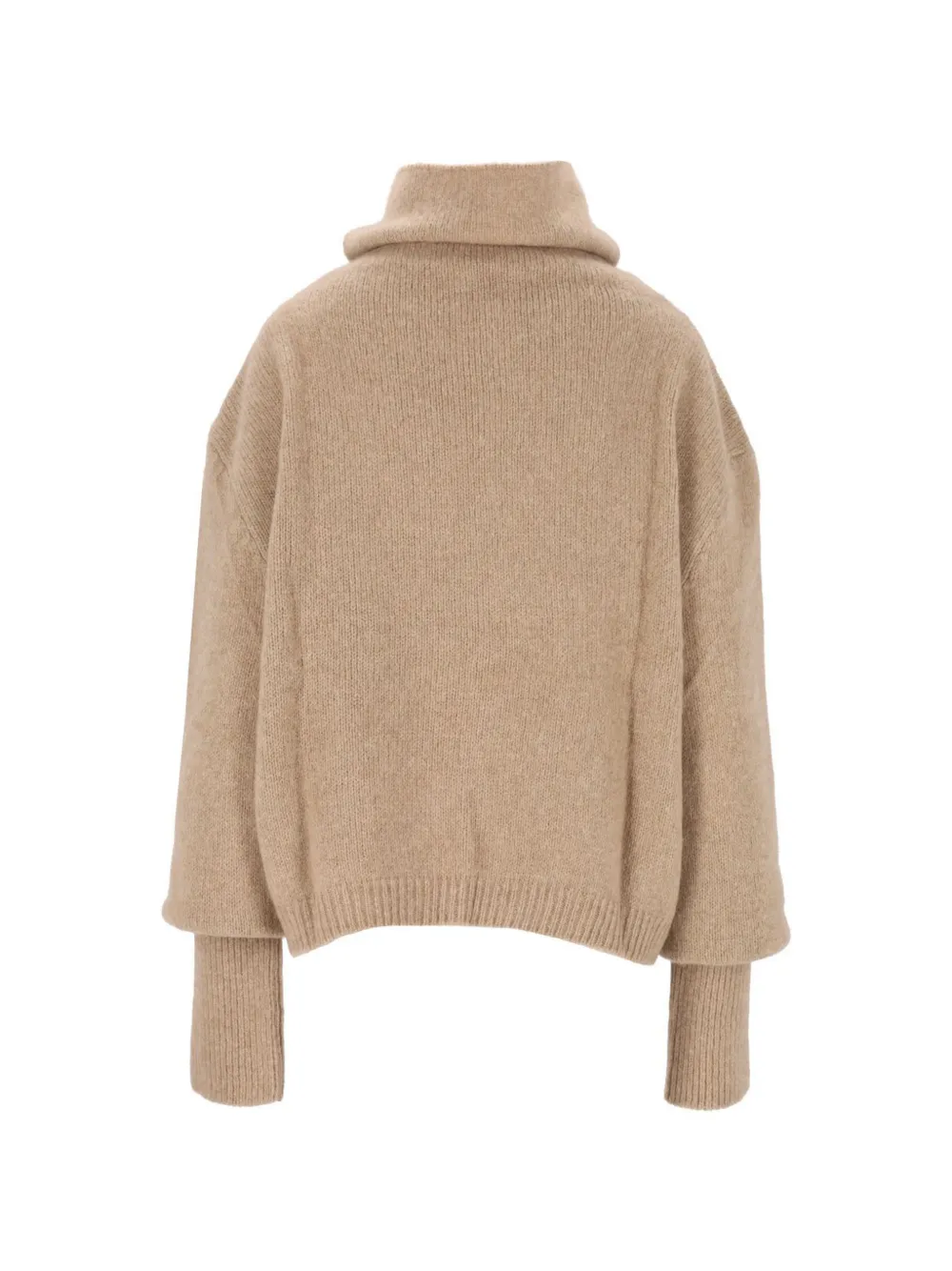 Dusan mock-neck kimono-sleeve sweater Beige