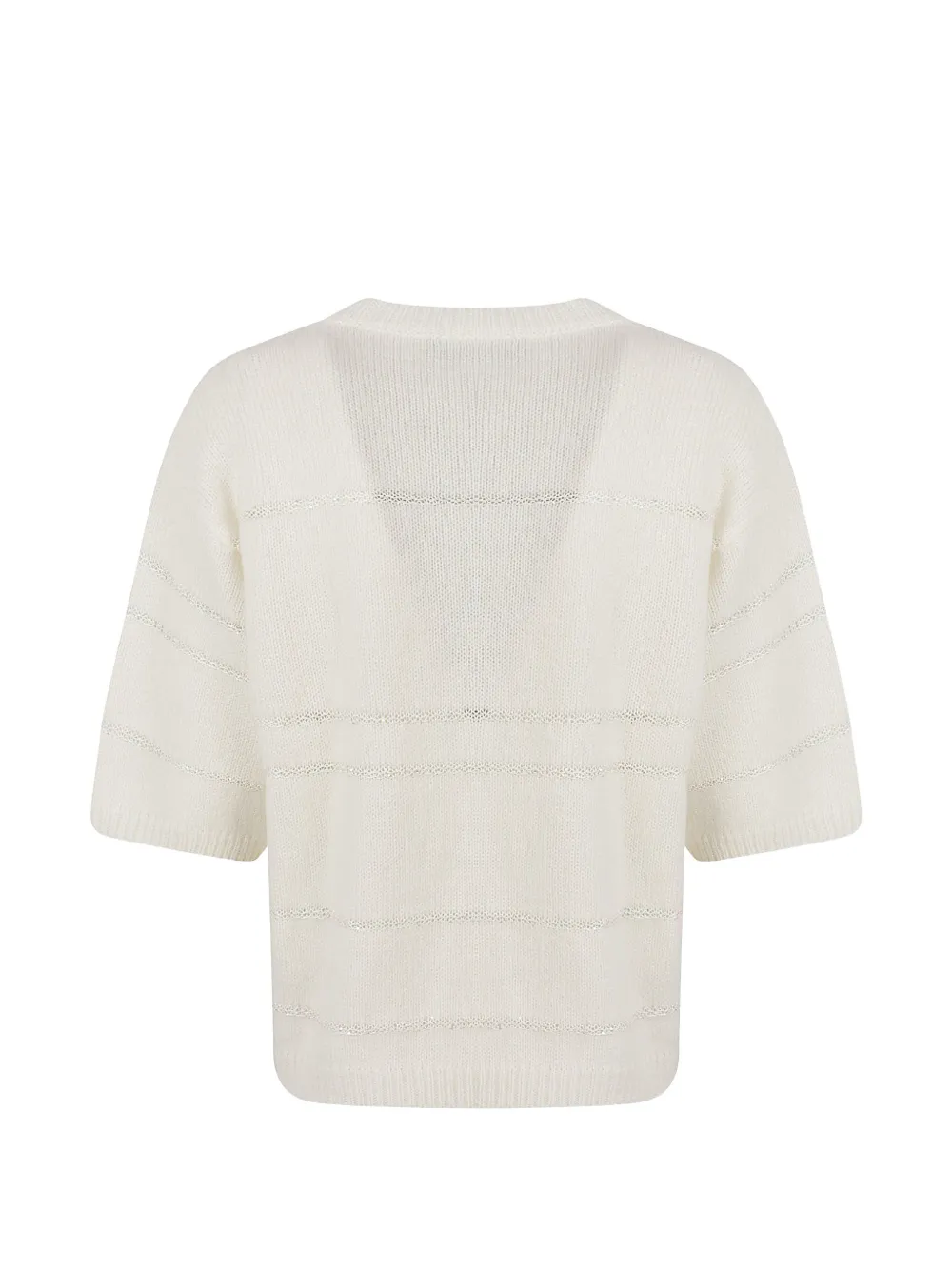 Fabiana Filippi Platinum sequin-embellished open-knit sweater Wit