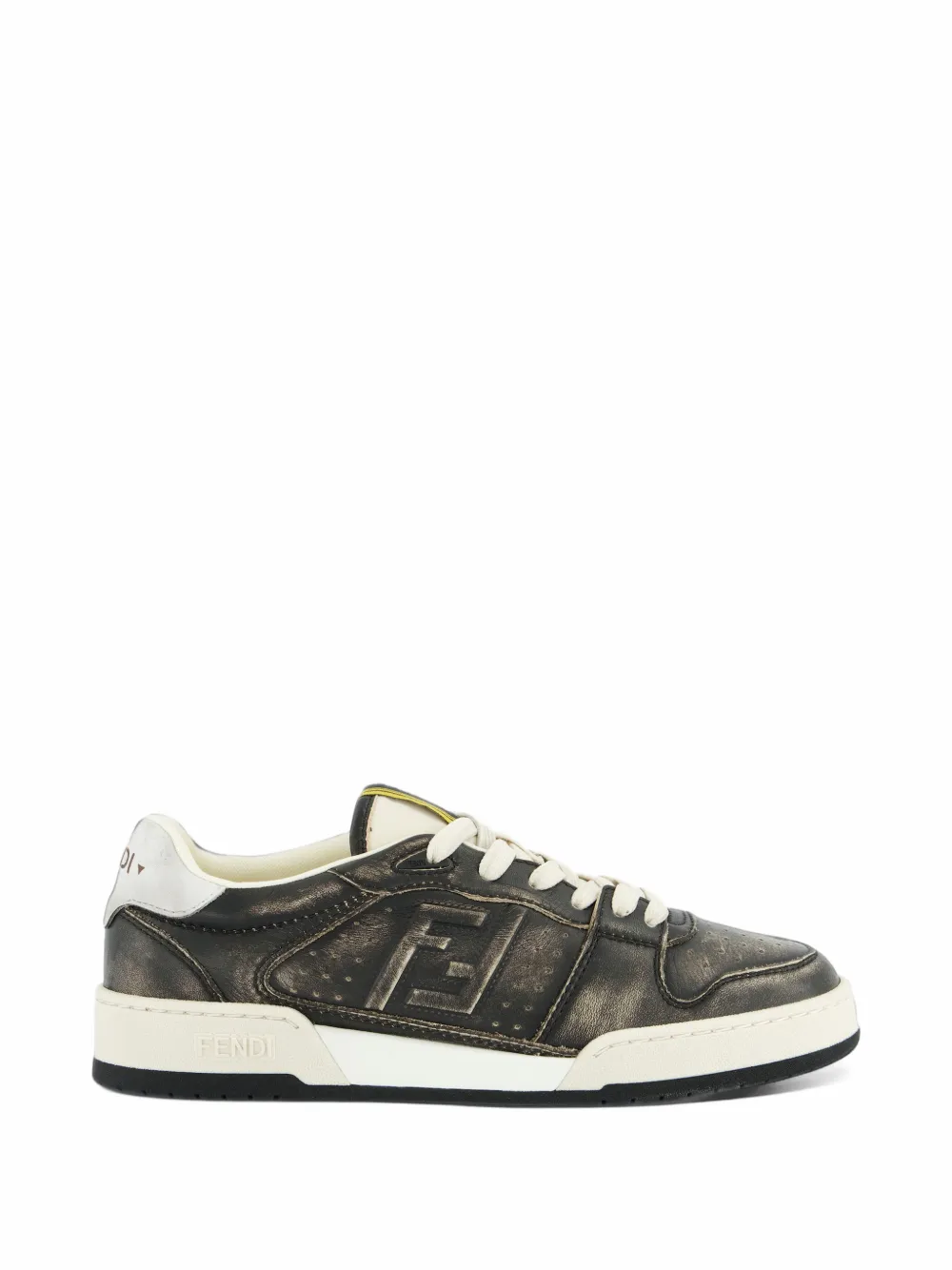 FENDI Fendi Match leather sneakers - Marrone
