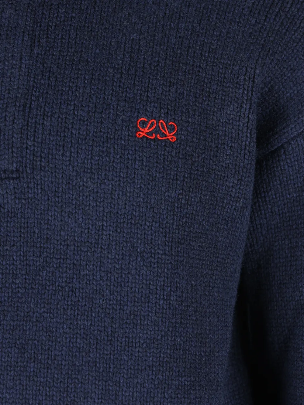 LOEWE Polo sweater in wool Blauw