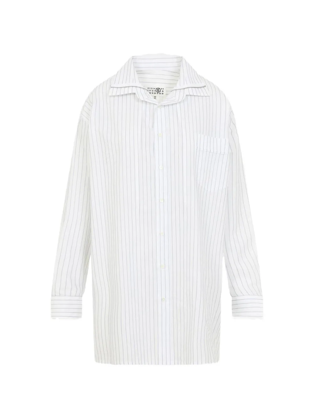 MM6 Maison Margiela pinstripe zip-detail shirt