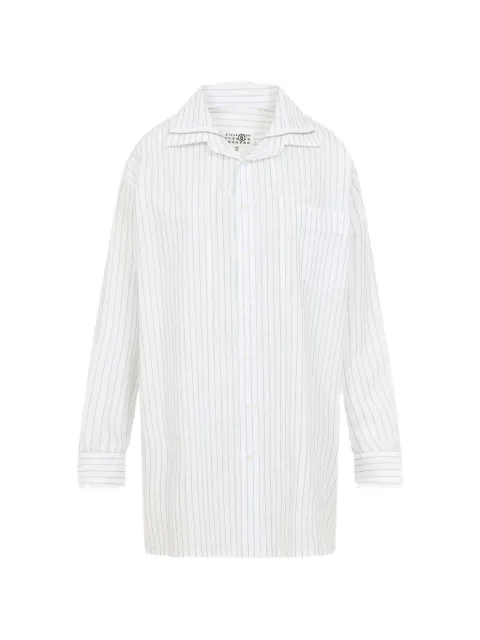 MM6 Maison Margiela pinstripe zip-detail shirt