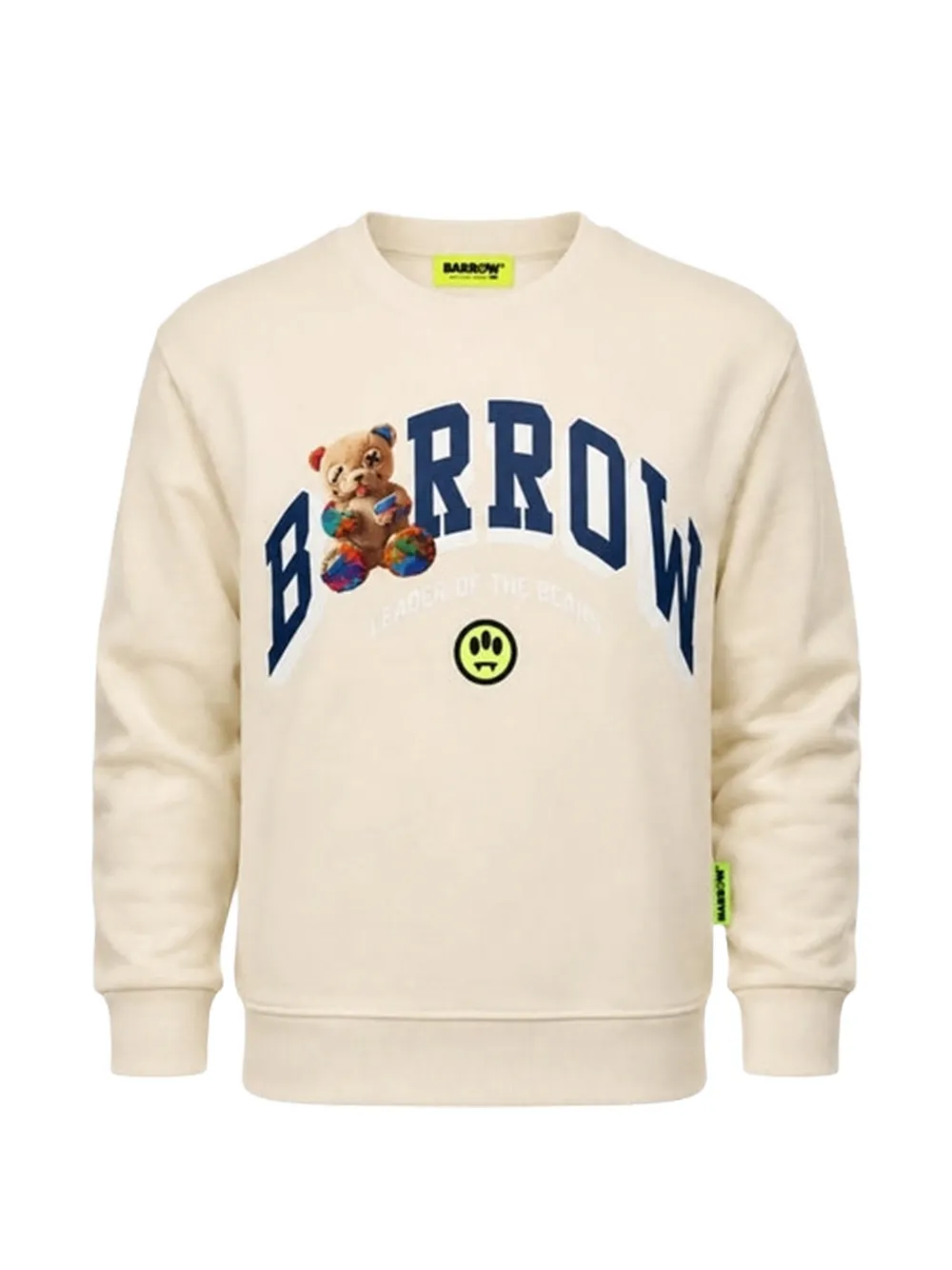 Barrow kids logo-print teddy-bear sweatshirt Wit