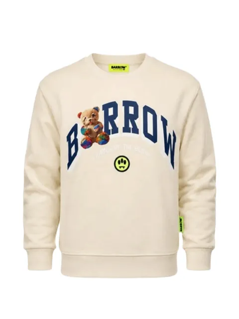 Barrow kids logo-print teddy-bear sweatshirt