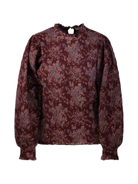 Antik Batik floral-print smocked blouse