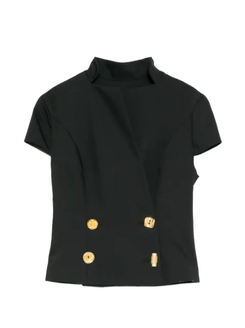 Francoise Pinton - Paris double-breasted short-sleeve top