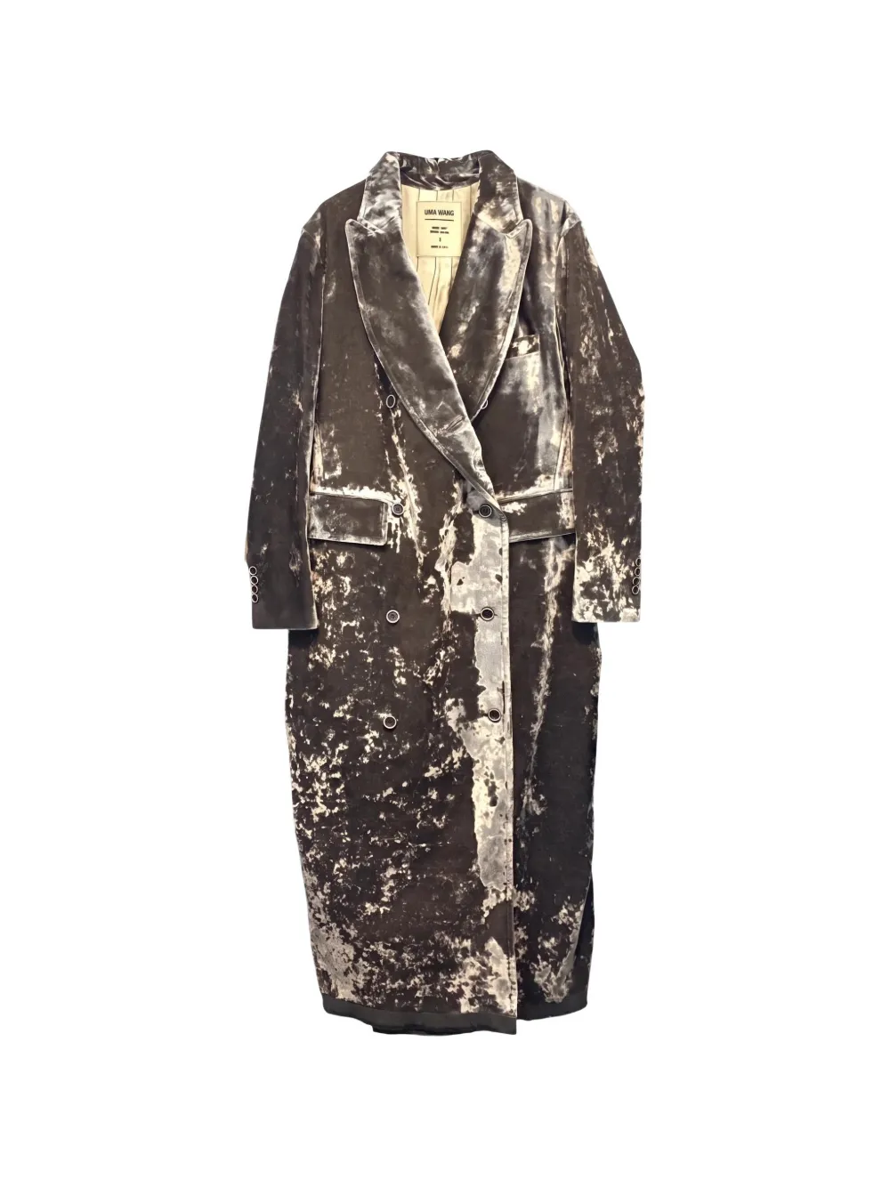 Uma Wang Cigna double-breasted coat Grijs
