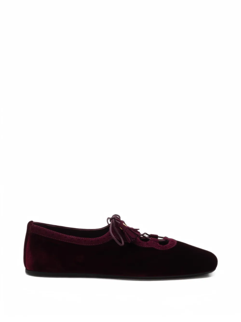 Church's Ballerine Rhea ghillie in velluto - Rosso