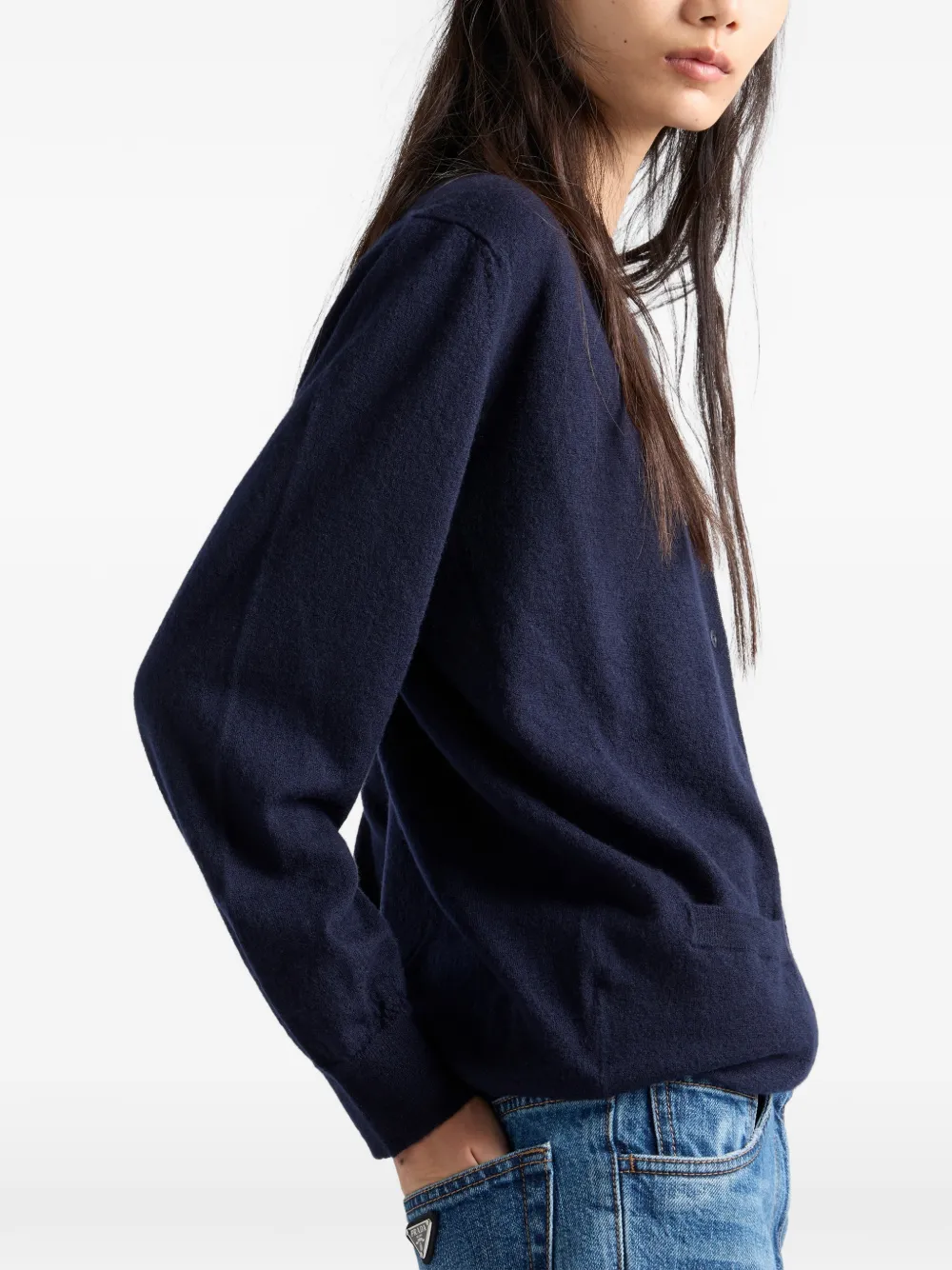 Prada cashmere cardigan Blauw