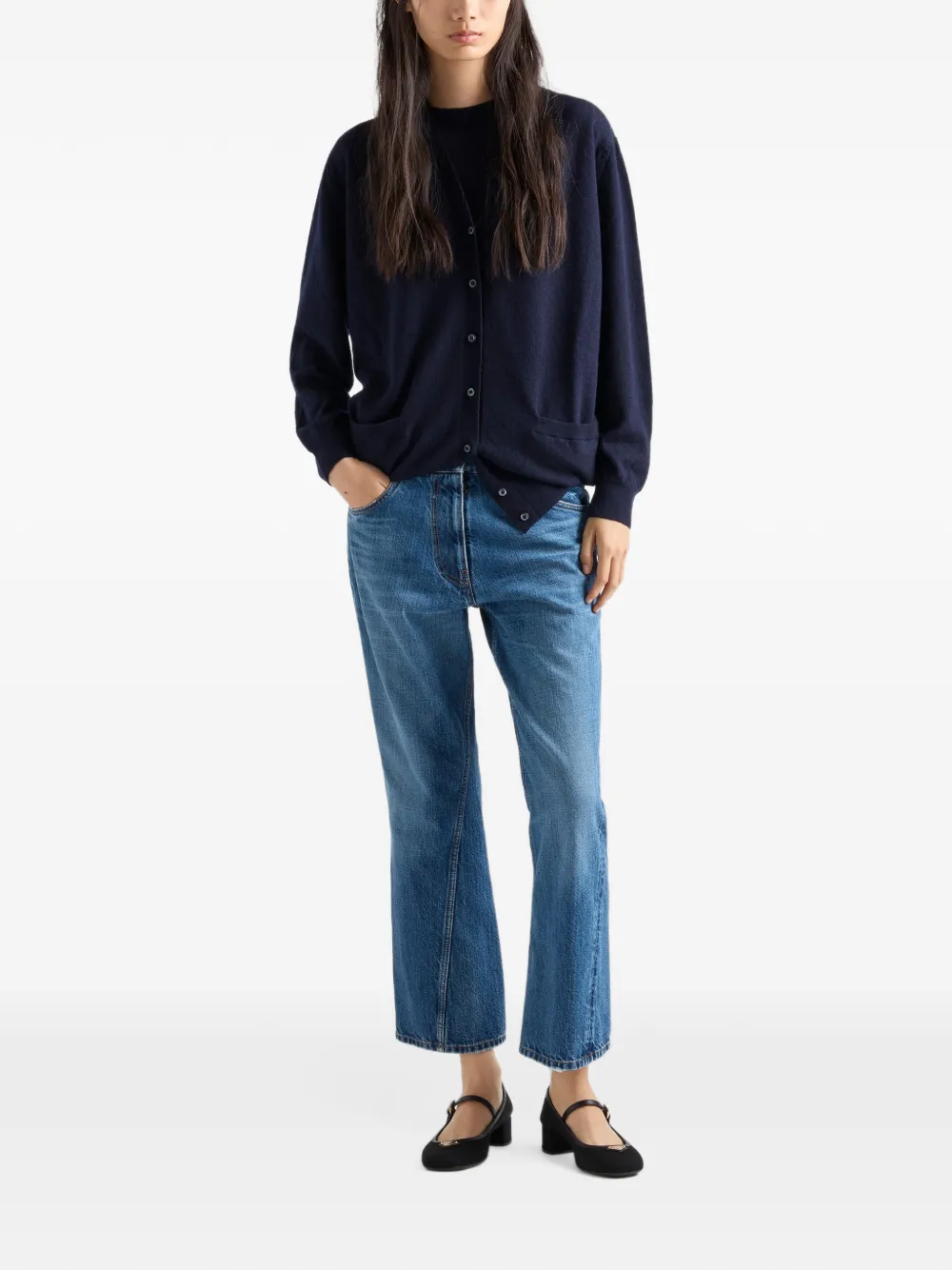Prada cashmere cardigan Blauw