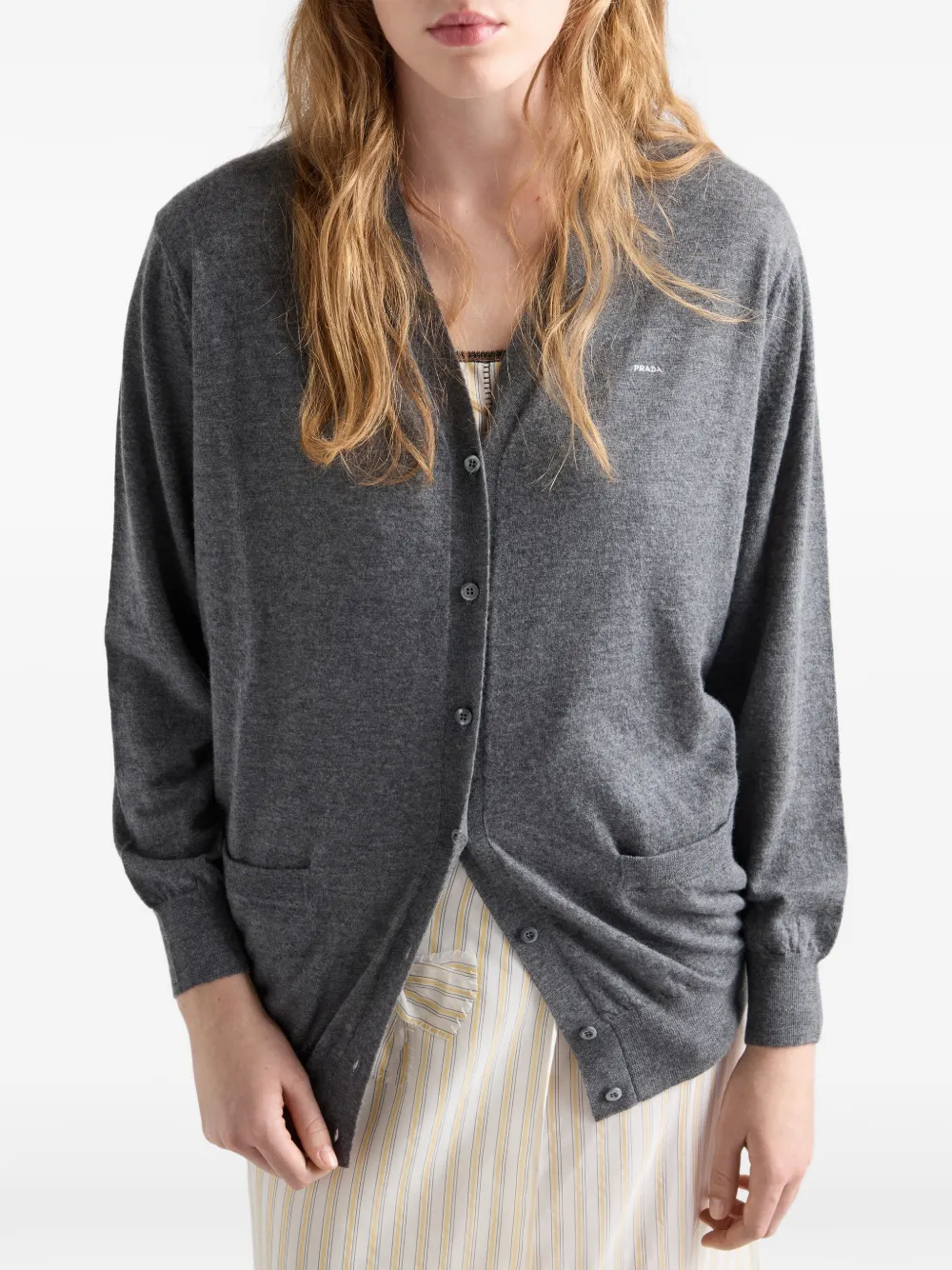 Prada cashmere cardigan Grijs