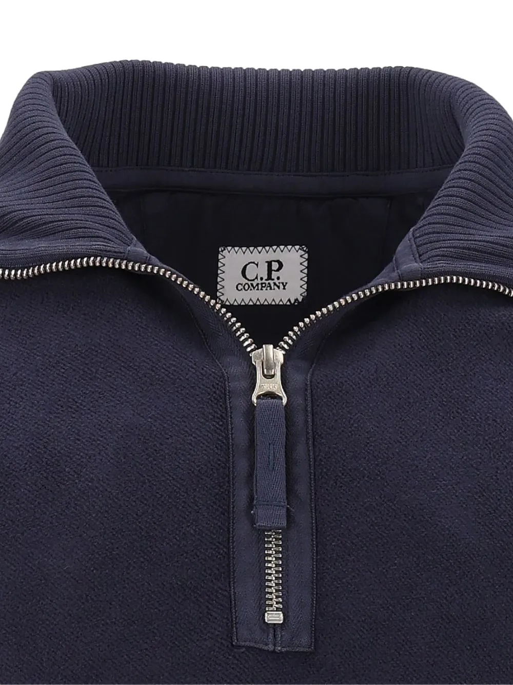 C.P. Company quarter-zip Lens-detail sweatshirt Blauw