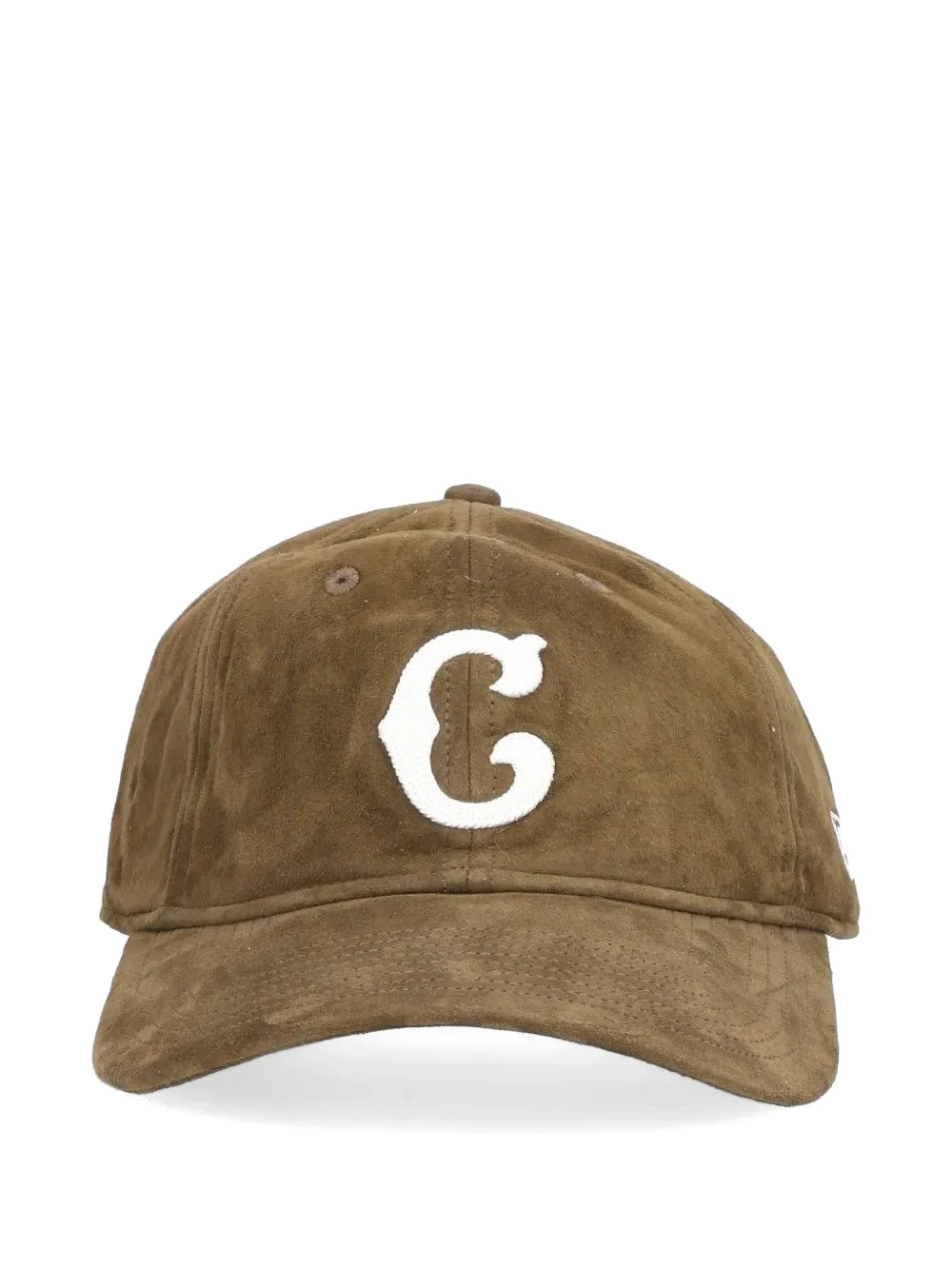 NEW ERA CAP 9TWENTY® logo-patch suede cap - Marrone