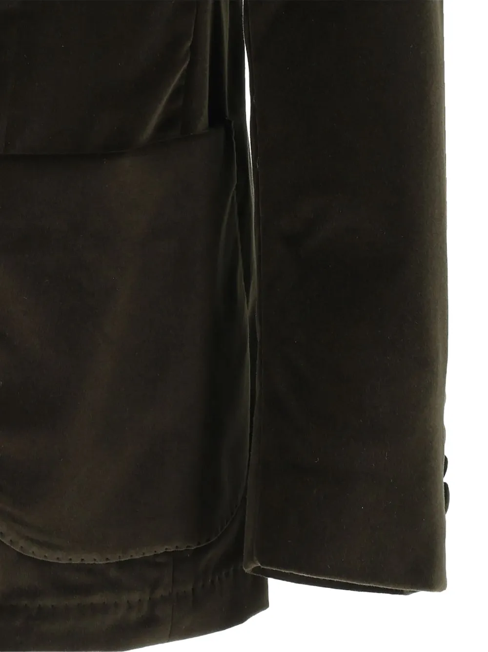 Al Duca D Aosta 1902 Fluwelen blazer met gekerfde revers Groen