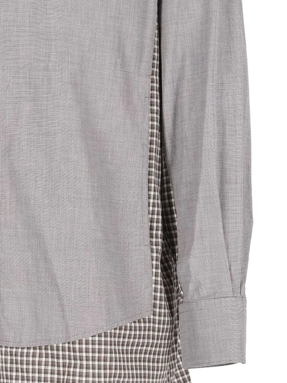 Maison Margiela double-layer cotton shirt Grijs