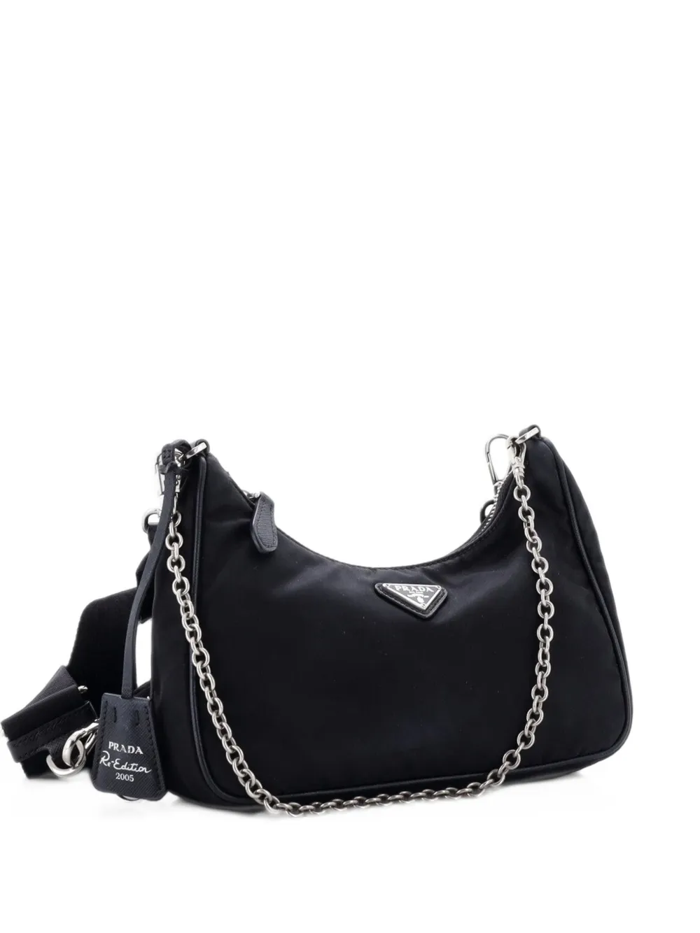 Prada Pre-Owned Re-Edition 2005 Shoulder Bag Tessuto Small crossbody bag - Nero