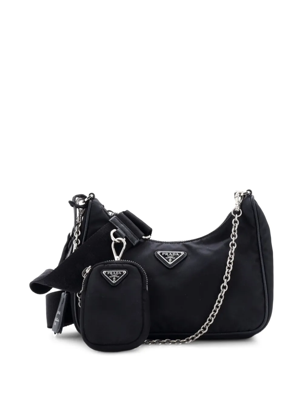 Prada Pre-Owned Re-Edition 2005 Shoulder Bag Tessuto Small crossbody bag - Black
