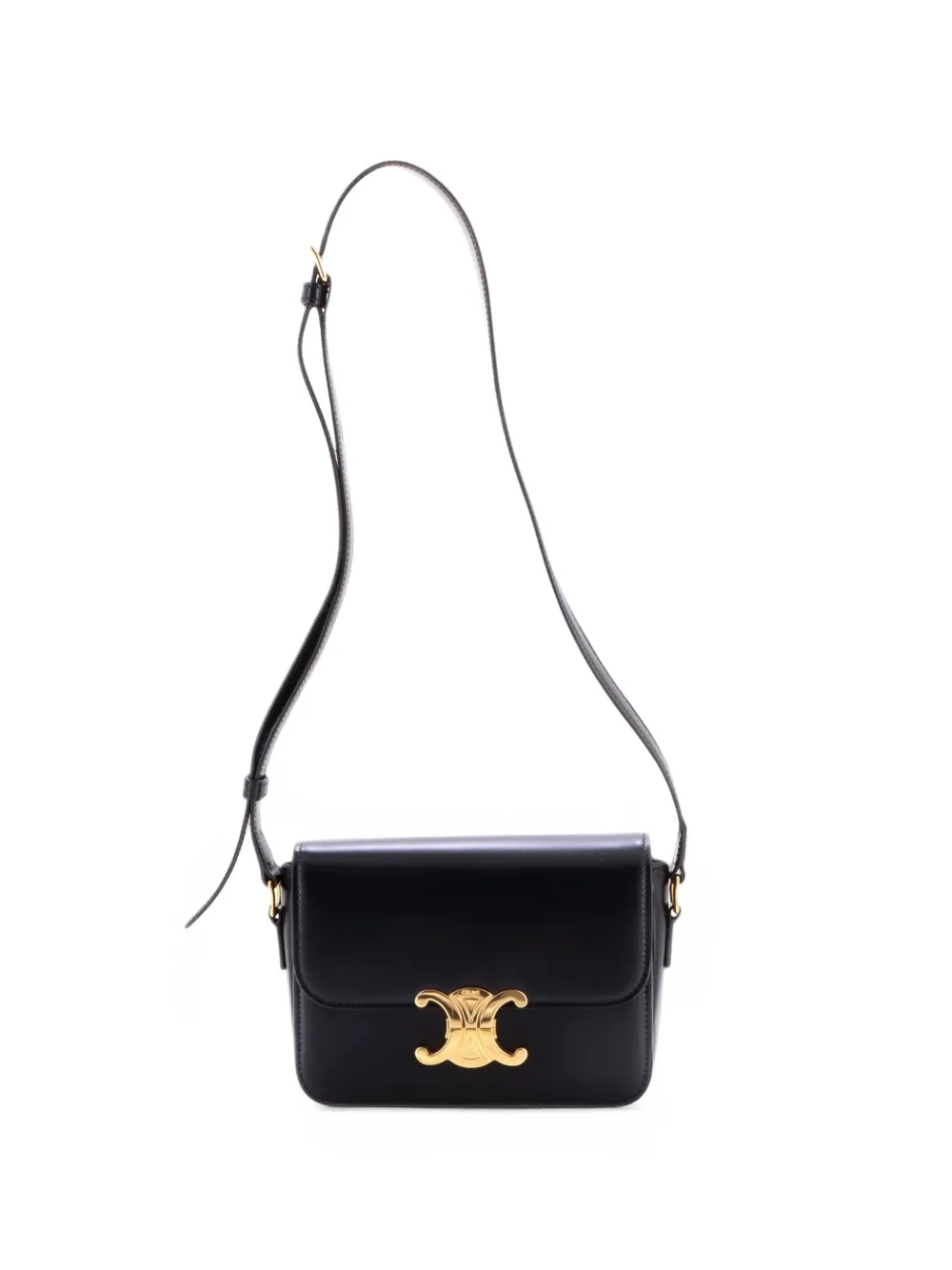Celine Pre-Owned Triomphe Shoulder Bag Smooth Calfskin Teen crossbody bag - Black