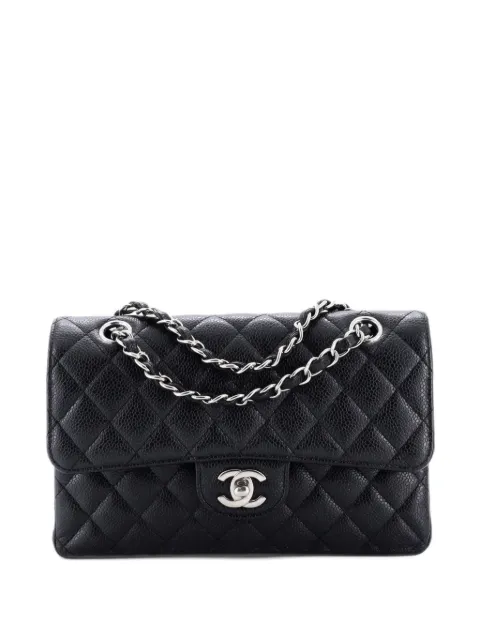 CHANEL Pre-Owned Classic Double Flap Bag Quilted Caviar Small shoulder bag
