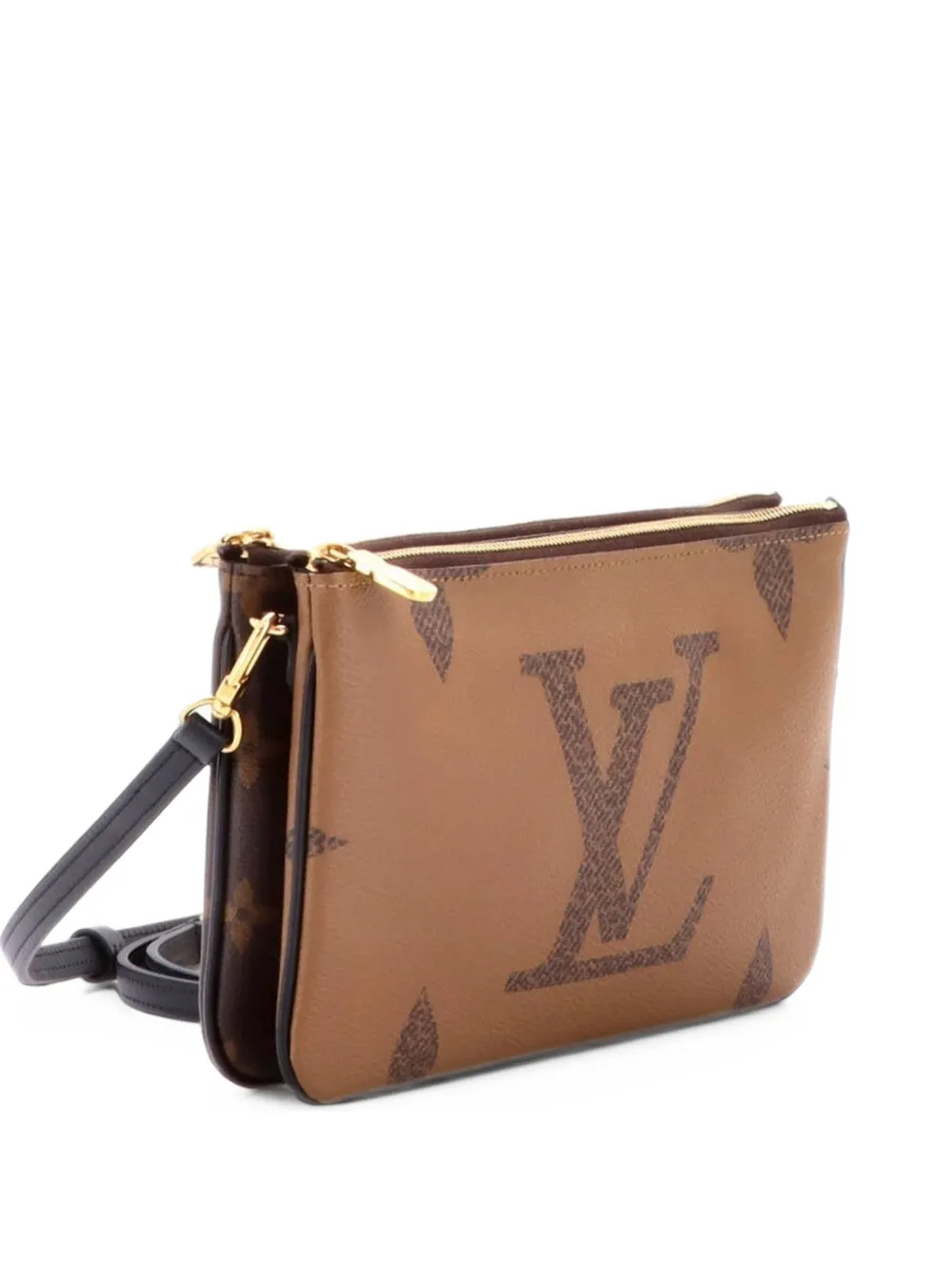 Louis Vuitton Pre-Owned Double Zip Pochette Reverse Monogram Giant clutch bag - Marrone