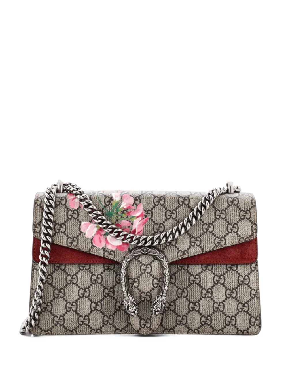 Gucci Pre-Owned Dionysus Bag Blooms Print GG Coated Canvas Small shoulder bag - Brown