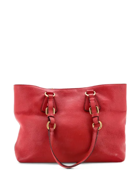 Prada Pre-Owned Belted Buckle Open Vitello Phenix Medium tote bag