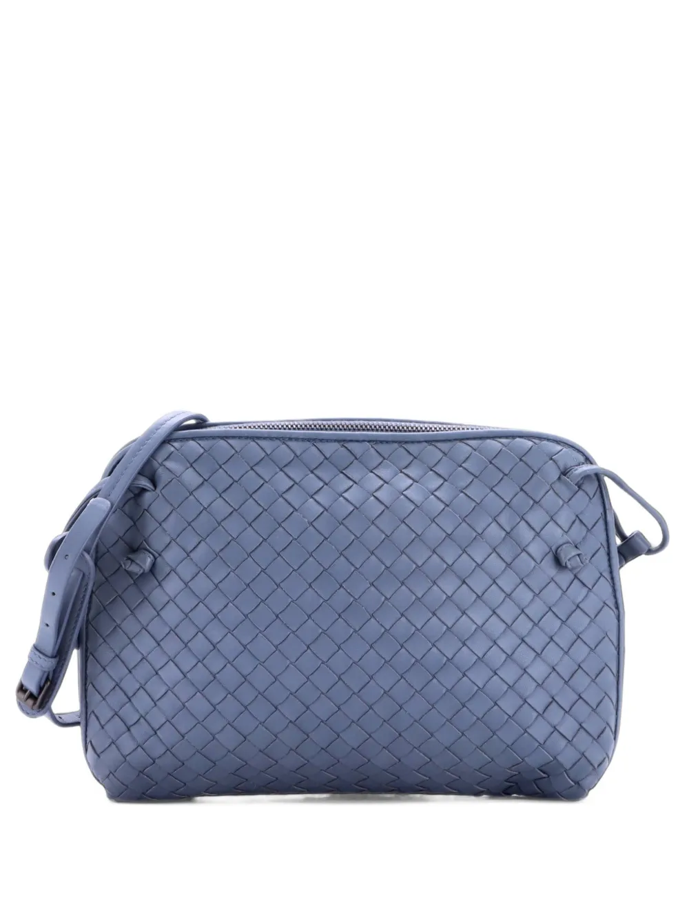 Bottega Veneta Pre-Owned Nodini Intrecciato Nappa Small crossbody bag - Blau