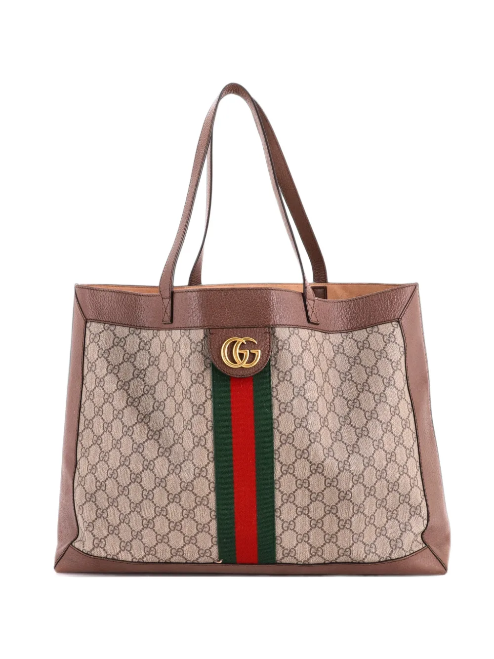 Gucci Pre-Owned Ophidia Soft Open GG Coated Canvas East West tote bag - Marrone