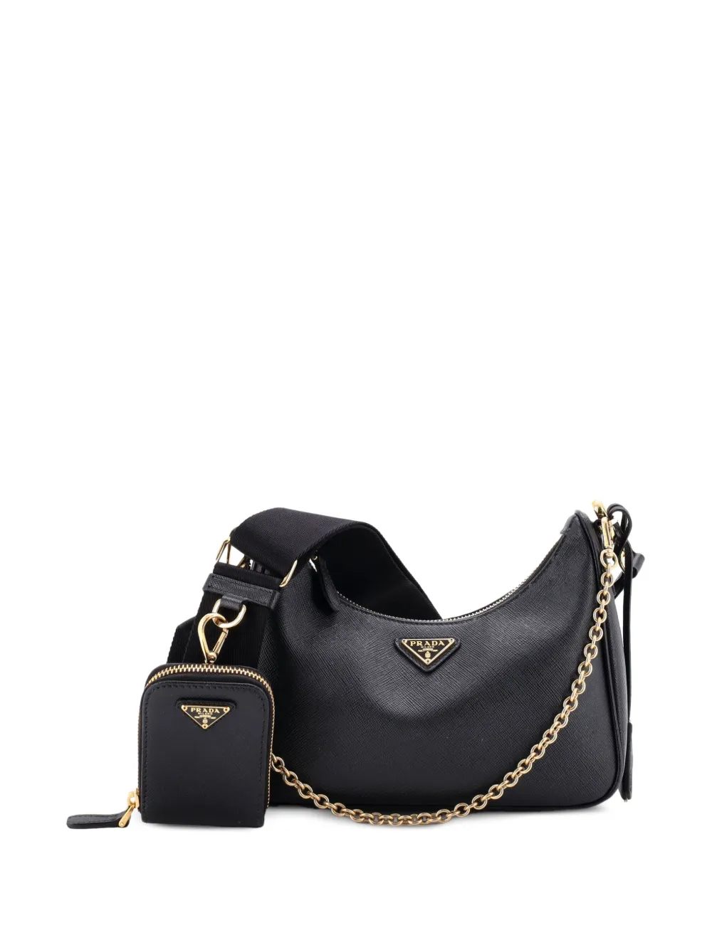 Prada Pre-Owned Re-Edition 2005 Shoulder Bag Saffiano Leather Small crossbody bag - Black