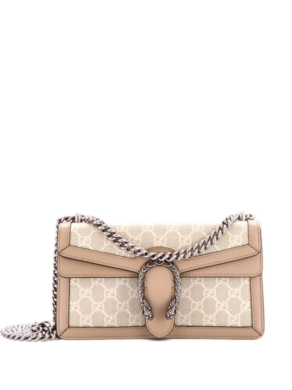 Gucci Pre-Owned Dionysus Bag GG Coated Canvas with Leather Small shoulder bag - Toni neutri