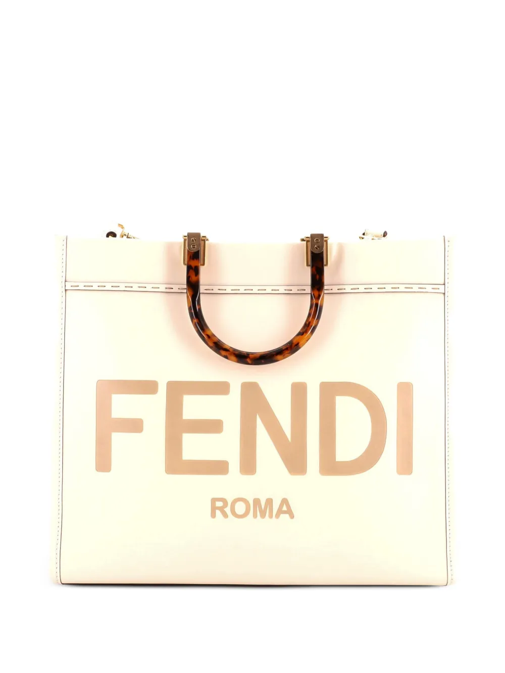 Fendi Pre-Owned Sunshine Shopper Leather Medium tote bag - Weiß