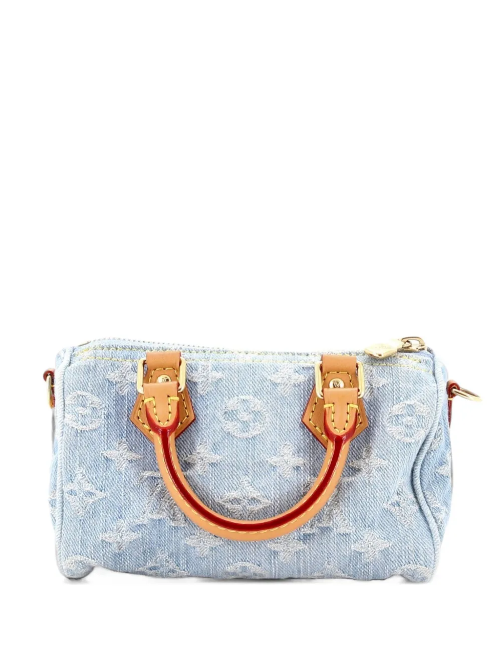 Louis Vuitton Pre-Owned Speedy Bandouliere NM Bag Monogram Denim Sky Nano satchel - Blu